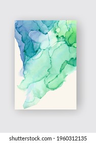 Alcohol ink vector texture banner. Fluid ink abstract background. Art element illustration for your design.