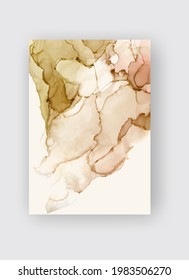 Alcohol ink vector texture banner. Fluid ink abstract background. Art element illustration for your design.