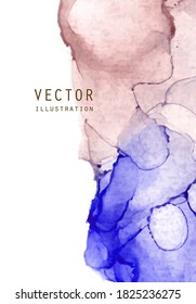 Alcohol ink vector texture. Fluid ink abstract background. Art element illustration for your design.