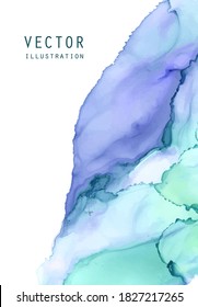 Alcohol ink vector texture. Fluid ink abstract background. Art element illustration for your design.