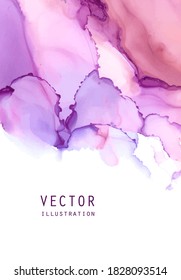 Alcohol ink vector texture. Fluid ink abstract background. Art element illustration for your design.