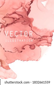 Alcohol ink vector texture. Fluid ink abstract background. Art element illustration for your design.