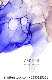 Alcohol ink vector texture. Fluid ink abstract background. Art element illustration for your design.