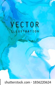 Alcohol ink vector texture. Fluid ink abstract background. Art element illustration for your design.