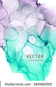 Alcohol ink vector texture. Fluid ink abstract background. Art element illustration for your design.