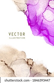 Textura vectorial de tinta alcohólica. Fondo abstracto de tinta fluida. Ilustración de elementos de arte para su diseño.