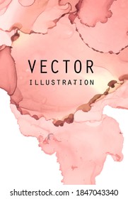 Textura vectorial de tinta alcohólica. Fondo abstracto de tinta fluida. Ilustración de elementos de arte para su diseño.