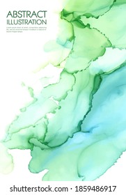 Alkoholfarbe, Vektorstruktur. Flüssiger, abstrakter Hintergrund mit Tinte. Kunstelement-Illustration für Ihr Design.