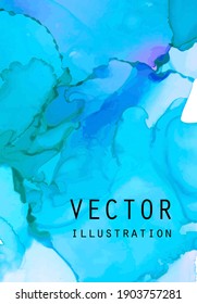Alcohol ink vector texture. Fluid ink abstract background. Art element illustration for your design.