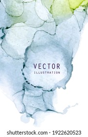 Alcohol ink vector texture. Fluid ink abstract background. Art element illustration for your design.