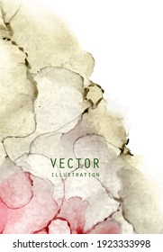 Textura vectorial de tinta alcohólica. Fondo abstracto de tinta fluida. Ilustración de elementos de arte para su diseño.