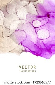 Alcohol ink vector texture. Fluid ink abstract background. Art element illustration for your design.