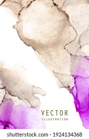 Alcohol ink vector texture. Fluid ink abstract background. Art element illustration for your design.
