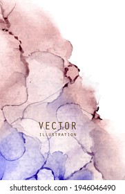 Alcohol ink vector texture. Fluid ink abstract background. Art element illustration for your design.