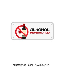 Alcohol Kills You / Alkohol Membunuhmu Icon : Healthcare Theme, Food and Drink Theme, Infographics and Other Graphic Related Assets.