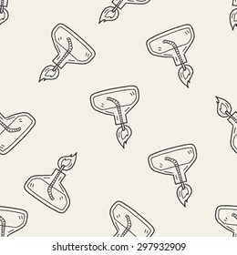 Alcohol lamp doodle seamless pattern background