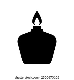 Alcohol lamp icon illustrated on background