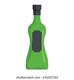 Alcohol martini wine bottle isolated vector illustration. Element for alcohol drinks design, web, infographics