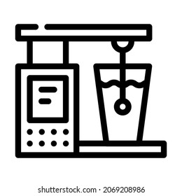 alcohol meter tool line icon vector. alcohol meter tool sign. isolated contour symbol black illustration