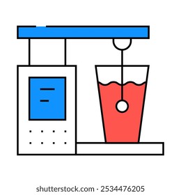 Icono de línea de herramienta de medidor de alcohol. Vector de herramienta de medidor de alcohol. Ilustración de símbolo aislado