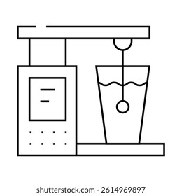 alcohol meter tool line icon vector. alcohol meter tool sign. isolated contour symbol black illustration