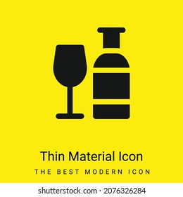 Alcohol minimal bright yellow material icon