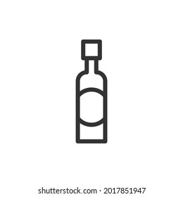 Icono de línea mínima de alcohol. Diseño de símbolo de trazo web. Señal de alcohol aislado en un fondo blanco. Icono de línea Premium.