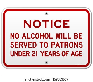 Alcohol Notice 21 Years