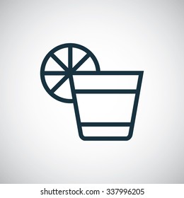 alcohol outline, thin, flat, digital icon for web and mobile
