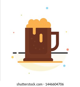 Alcohol party, Beer, Celebrate, Drink, Jar Abstract Flat Color Icon Template