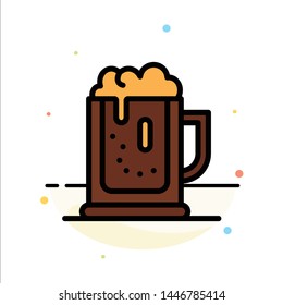 Alcohol party, Beer, Celebrate, Drink, Jar Abstract Flat Color Icon Template