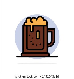 Alcohol party, Beer, Celebrate, Drink, Jar Abstract Circle Background Flat color Icon