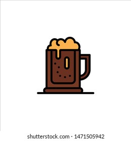 Alcohol party, Beer, Celebrate, Drink, Jar Business Logo Template. Flat Color