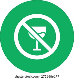 Alcohol Prohibition Vector Icon Design Illustration