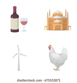 alcohol, religion and other web icon in cartoon style.bird, ecology icons in set collection.