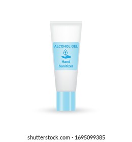 Alcohol Sanitizer Gel Tube Hand Wash for Clean and Protect Coronavirus Outbreak - Vector Illustration Mesh and Gradient Design
