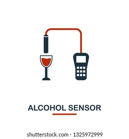 Alcohol Sensor icon from sensors icons collection. Creative two colors design symbol alcohol sensor icon. Web design, apps, software usage. UI and UX