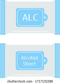 alcohol sheet, wet tisuue for health care, disinfection