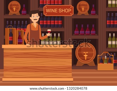 Alcohol shop interior