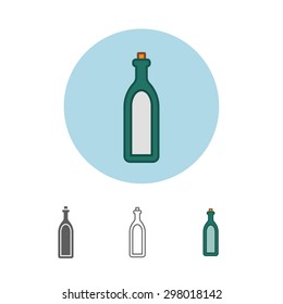 Alcohol sign icon. Drink symbol. Bottle