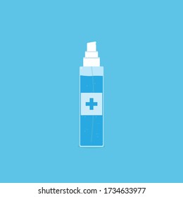 Alcohol spray for corona virus protection. Healthcare and disinfection concept