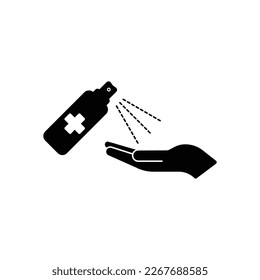 alcohol spray icon, alcohol vector, spray illustration