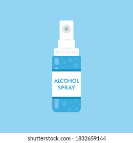 Alcohol spray vector. Bottle alcohol spray.