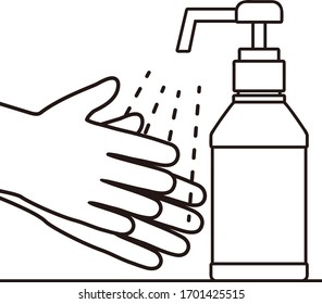 Alkoholsterilisation einzeln auf Vektorillustration.