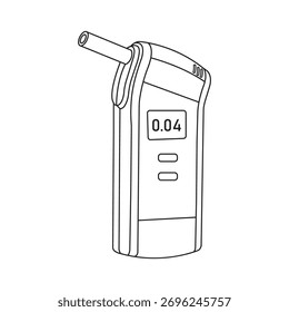 Diseño de símbolo de Ilustración vectorial del kit de prueba de alcohol
