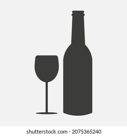 Alkohol, Vektorsymbol einzeln auf weißem Hintergrund.