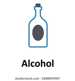 Alkohol-Vektor-Symbol, das leicht ändern oder bearbeiten kann
