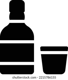 alcohol  Vector illustration on a transparent background. Premium quality symmbols. Glyphs vector icons for concept and graphic design. 

