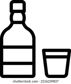alcohol  Vector illustration on a transparent background. Premium quality symmbols. Thin line vector icons for concept and graphic design. 
