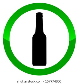 Alcohol vector sign on a white background
